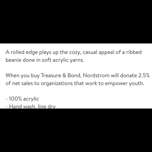 Treasure & Bond Rib Roll Beanie - Picture 4 of 4